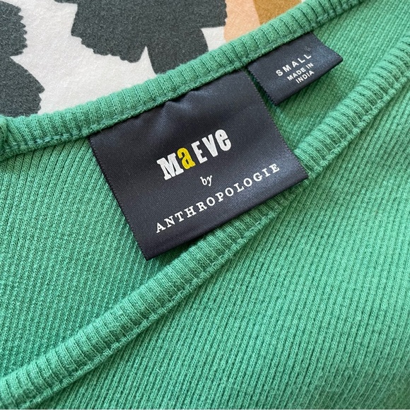 Anthropologie Maeve Puff-Sleeved Top in Kelly Green - Picture 8 of 8